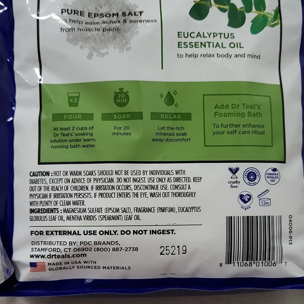 Eucalyptus Spearmint Epsom Salt Soak - Picture 2 of 10